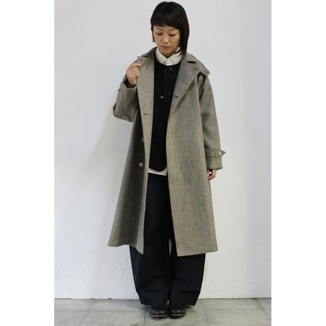 ASEEDONCLOUD　アシードンクラウド　Earth Herrinbone Father's Coat #BEIGE , DARK GREEN　【送料無料】