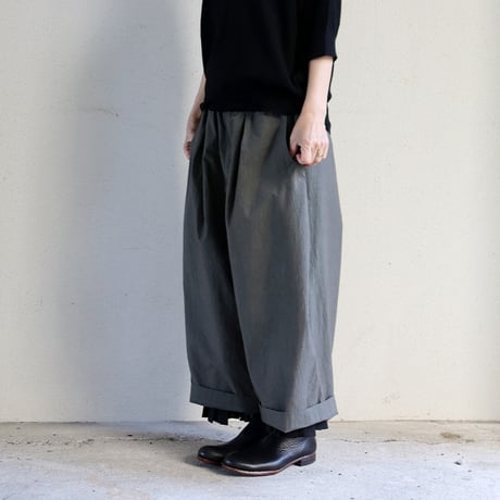 atelier naruse アトリエナルセ　コットンガウチョパンツ　cotton gaucho pants　#キャメル、チャコール　【送料無料】