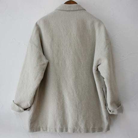 TRAVAIL MANUEL トラバイユマニュアル　W/Lミルドラスティックジャケット　#クリーム、ブラック