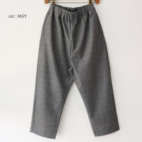 **サイズ欠け分再入荷**TRAVAIL MANUEL トラバイユマニュアル　杢グレンチェックポーラパンツ　#MGY,CGY,NVY