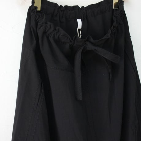 **再入荷**　homspun ホームスパン　コットンラチネフレアースカート　#ネイビー、ブラック