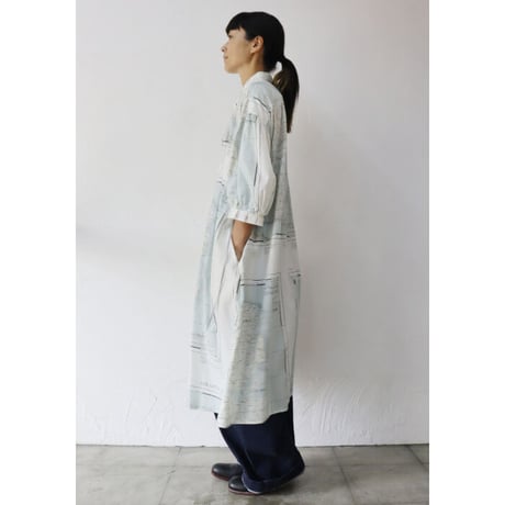 ASEEDONCLOUD アシードンクラウド　Hiraeth map print Classic one-piece #Pale blue 【送料無料】