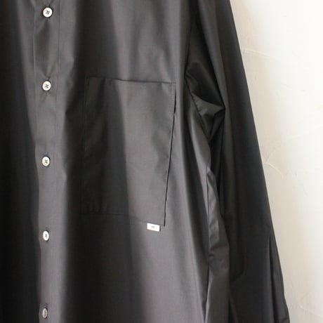 amne アンヌ　ドライピマクラシックシャツ　#ブラック　【送料無料】