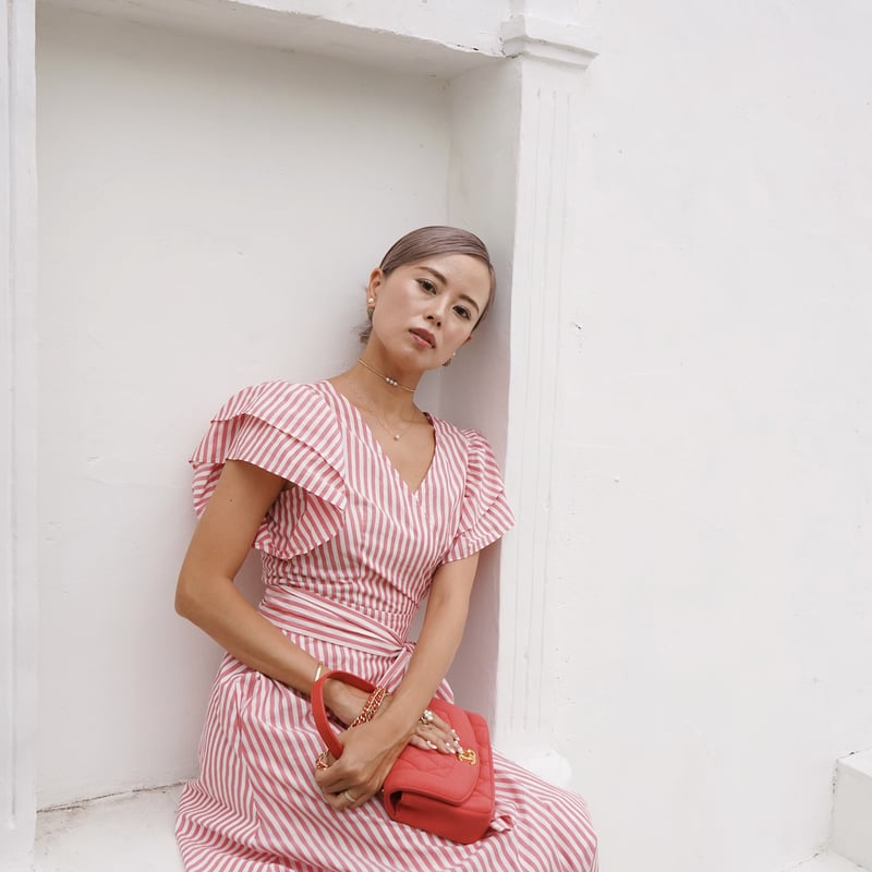 Striped kimono dress cheap