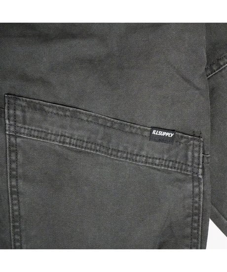 CITY LOGO BOMBER CANVAS JACKET / BLACK