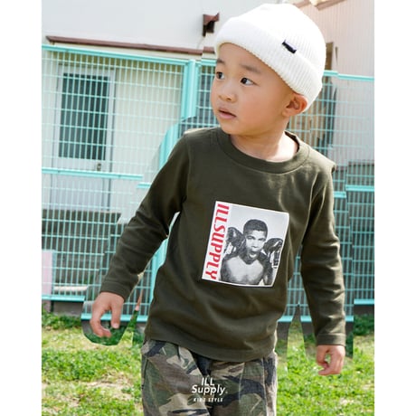 SMILE BOXER KIDS LONG TEE / PINK