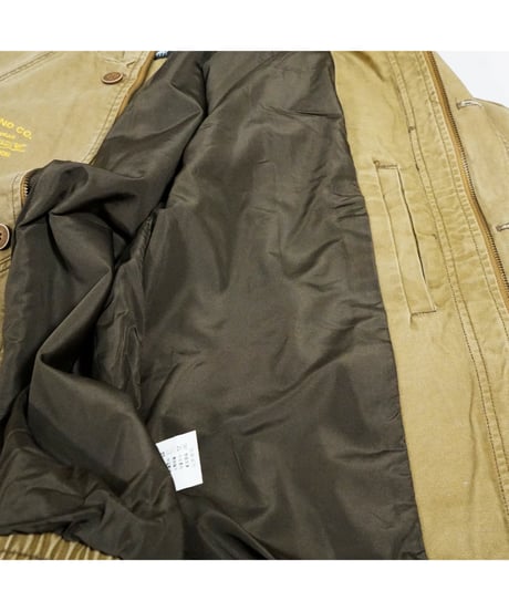 CITY LOGO BOMBER CANVAS JACKET / OLIVE