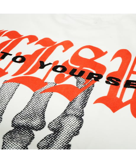 BROKEN BONES DROP SHOULDER TEE / WHITE