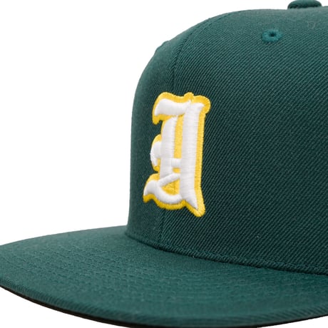 DOUBLE OLD ENGLISH SNAPBACK CAP / DARK GREEN