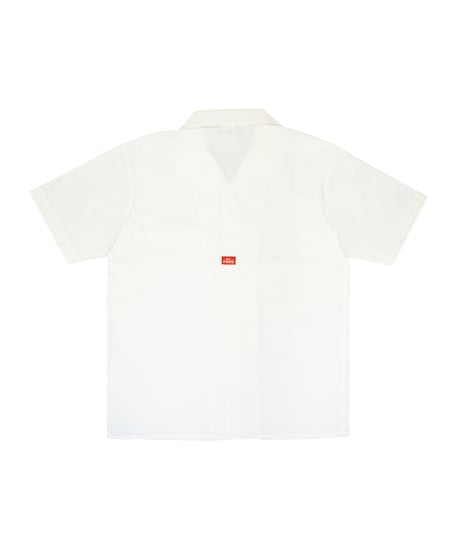 OPEN COLLAR BUTTON SHIRT / WHITE