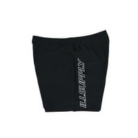 VERTICAL LOGO SWIM SHORTS / BLACK