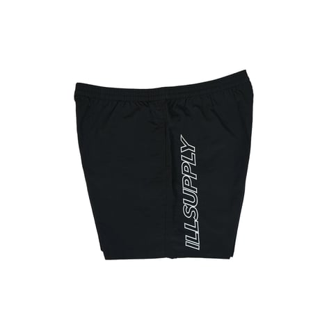 VERTICAL LOGO SWIM SHORTS / BLACK