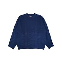CABEL LOOSE KNIT SWEATER / NAVY