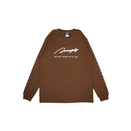 LETTER LOGO TEAM LONG TEE / BROWN