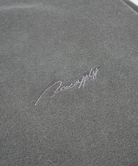 LETTER LOGO GARMENT DYE SWEATSHIRTS / BLACK