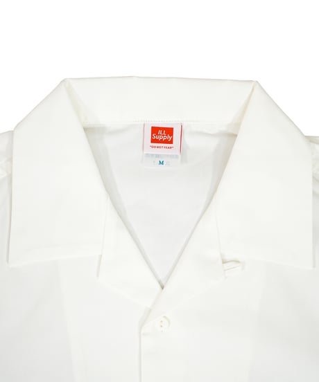 OPEN COLLAR BUTTON SHIRT / WHITE