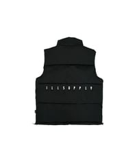 BACK EMBROIDERED DOWN VEST / BLACK