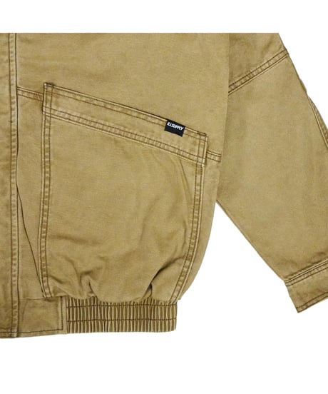 CITY LOGO BOMBER CANVAS JACKET / OLIVE