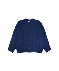 CABEL LOOSE KNIT SWEATER / NAVY