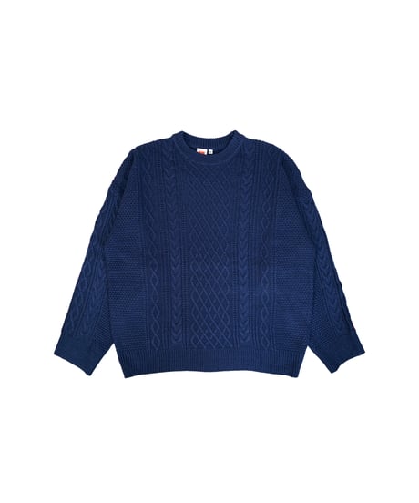 CABEL LOOSE KNIT SWEATER / NAVY
