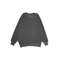 LETTER LOGO GARMENT DYE SWEATSHIRTS / BLACK