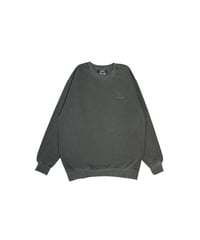 LETTER LOGO GARMENT DYE SWEATSHIRTS / BLACK