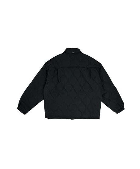 QUILTING NYLON  RELAXED BUTTON JACKET / BLACK