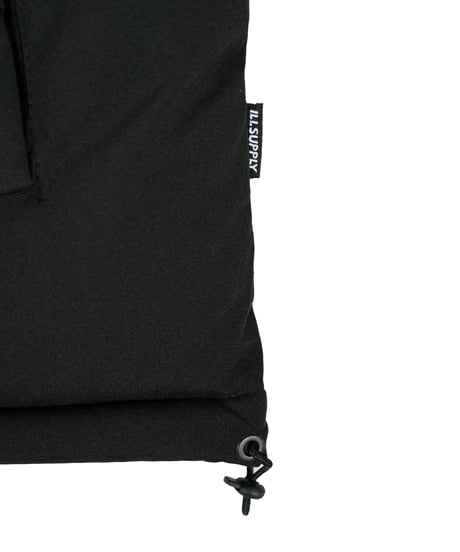 BACK EMBROIDERED DOWN VEST / BLACK