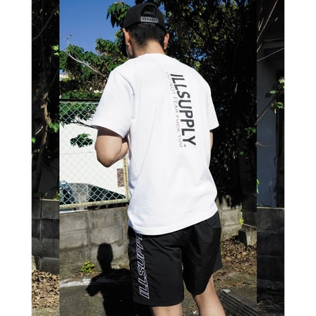 VERTICAL LOGO SWIM SHORTS / BLACK