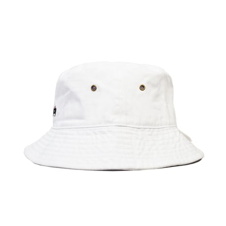 EMBROIDERY BUCKET HAT / WHITE