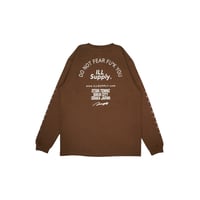 LETTER LOGO TEAM LONG TEE / BROWN