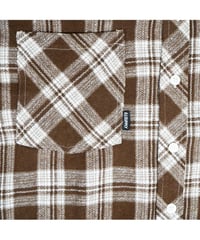 LONG SLEEVES PLAID BUTTON SHIRT / BROWN
