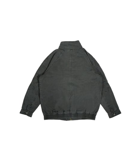 CITY LOGO BOMBER CANVAS JACKET / BLACK