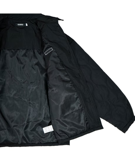 QUILTING NYLON  RELAXED BUTTON JACKET / BLACK