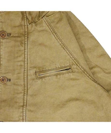 CITY LOGO BOMBER CANVAS JACKET / OLIVE