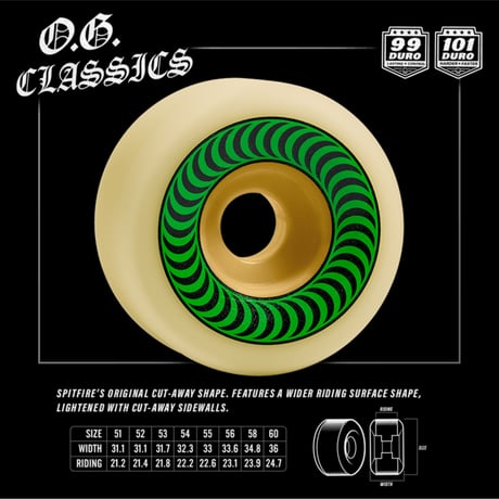 Spitfire FORMULA FOUR"O.G. CLASSIC" 99DURO