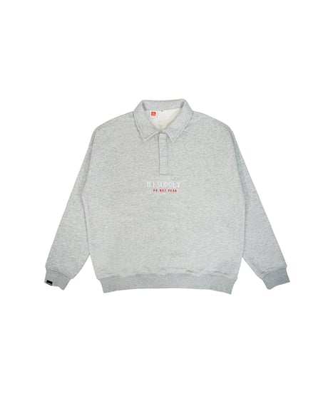 POLO NECK LOOSE SWEATSHIRT / GRAY