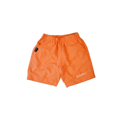 NYLON SWIM KIDS SHORTS / ORANGE