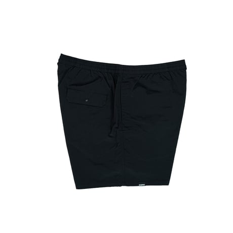 VERTICAL LOGO SWIM SHORTS / BLACK
