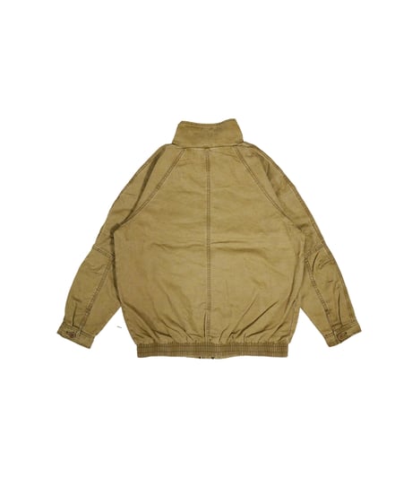 CITY LOGO BOMBER CANVAS JACKET / OLIVE