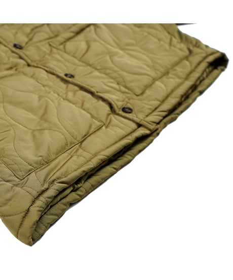 QUILTING NYLON  RELAXED BUTTON JACKET / OLIVE