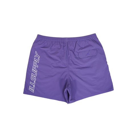 VERTICAL LOGO SWIM SHORTS / PURPLE