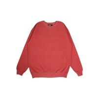 LETTER LOGO GARMENT DYE SWEATSHIRTS / RED