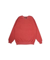LETTER LOGO GARMENT DYE SWEATSHIRTS / RED