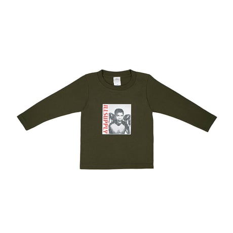 SMILE BOXER KIDS LONG TEE / OLIVE