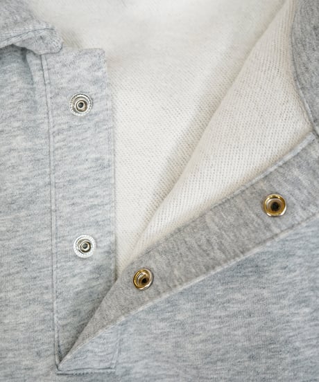 POLO NECK LOOSE SWEATSHIRT / GRAY