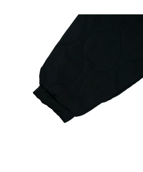 QUILTING NYLON  RELAXED BUTTON JACKET / BLACK