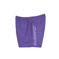 VERTICAL LOGO SWIM SHORTS / PURPLE