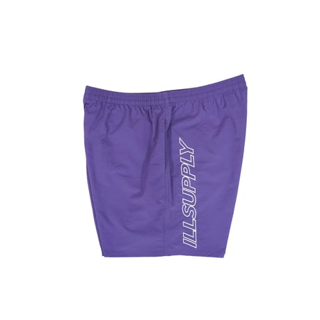VERTICAL LOGO SWIM SHORTS / PURPLE