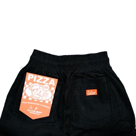 PIZZA X COOKMAN EMOJI BAGGY CORDUROY PANTS / BLACK